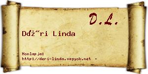 Déri Linda névjegykártya